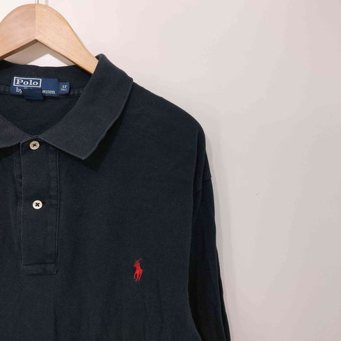 ポロバイラルフローレン Polo by RALPH LAUREN 90s ポニー刺繍 鹿の子 L/S ポロシャツ メンズ import:L