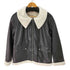 LA POMME petit 可愛いファーバッグ付き Leather Fur Jacket With Mini Bag エコレザーファーコート レディース import:S