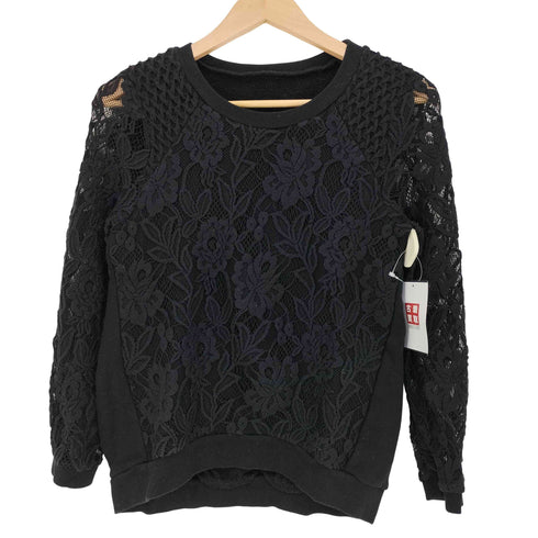 グレースコンチネンタル GRACE CONTINENTAL レース切替 クルーネックスウェット レディース JPN:36