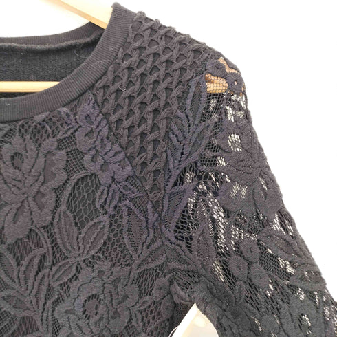 グレースコンチネンタル GRACE CONTINENTAL レース切替 クルーネックスウェット レディース JPN:36