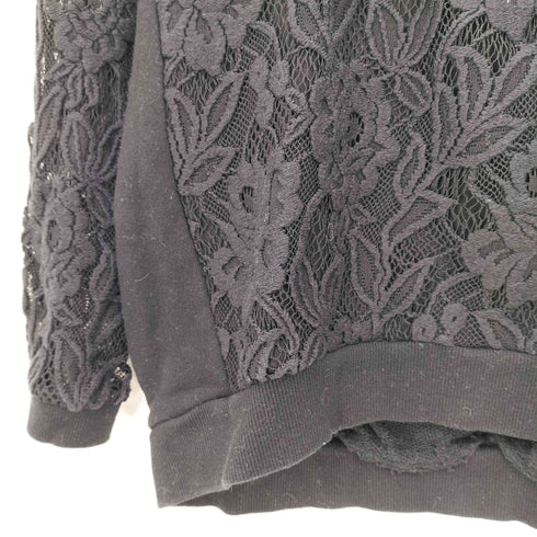 グレースコンチネンタル GRACE CONTINENTAL レース切替 クルーネックスウェット レディース JPN:36