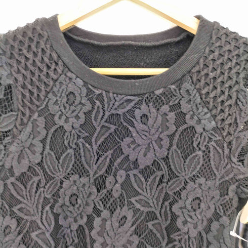 グレースコンチネンタル GRACE CONTINENTAL レース切替 クルーネックスウェット レディース JPN:36