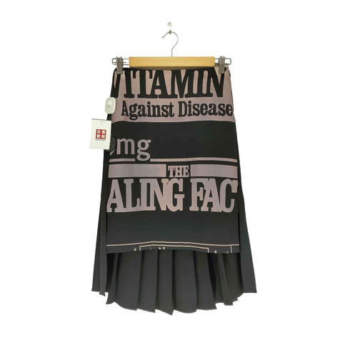 メゾンマルジェラ Maison Margiela 18AW 総柄プリントプリーツスカート レディース 40
