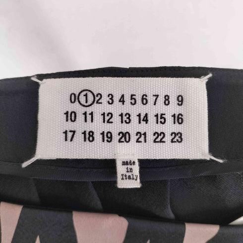 メゾンマルジェラ Maison Margiela 18AW 総柄プリントプリーツスカート レディース 40