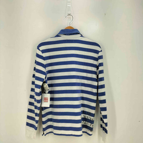 ポロジーンズカンパニーラルフローレン POLO JEANS COMPANY RALPH LAUREN 月桂樹ボタン ボーダーポロシャツ メンズ import:M