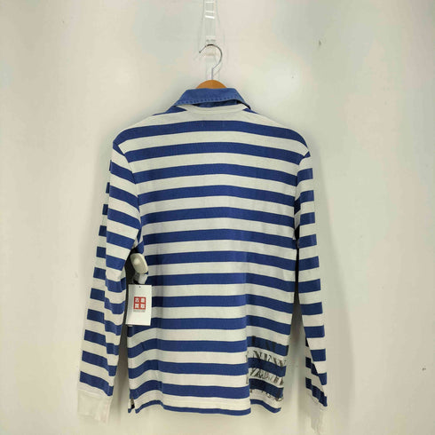 ポロジーンズカンパニーラルフローレン POLO JEANS COMPANY RALPH LAUREN 月桂樹ボタン ボーダーポロシャツ メンズ import:M