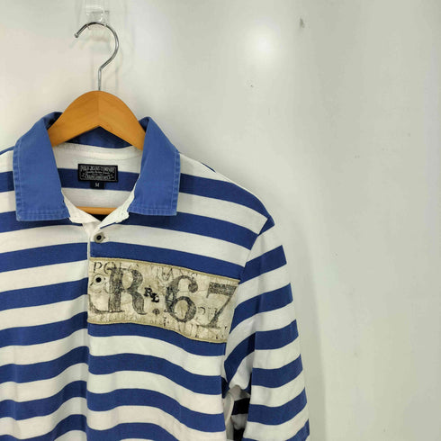 ポロジーンズカンパニーラルフローレン POLO JEANS COMPANY RALPH LAUREN 月桂樹ボタン ボーダーポロシャツ メンズ import:M