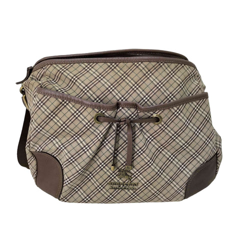 バーバリーブルーレーベル BURBERRY BLUE LABEL ホースロゴ 2WAY キャンバスショルダーバッグ レディース