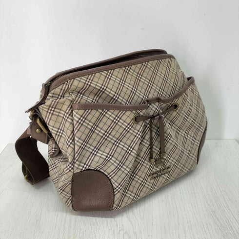 バーバリーブルーレーベル BURBERRY BLUE LABEL ホースロゴ 2WAY キャンバスショルダーバッグ レディース