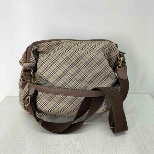 バーバリーブルーレーベル BURBERRY BLUE LABEL ホースロゴ 2WAY キャンバスショルダーバッグ レディース