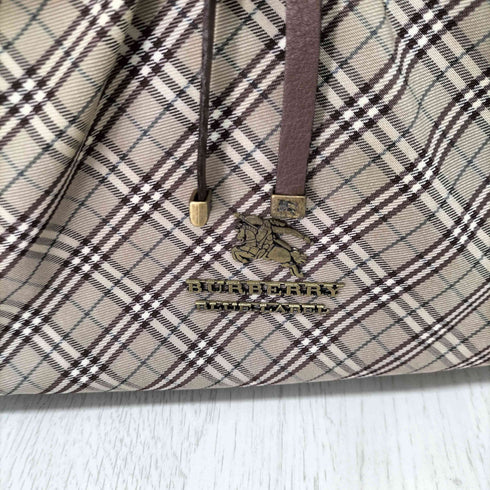 バーバリーブルーレーベル BURBERRY BLUE LABEL ホースロゴ 2WAY キャンバスショルダーバッグ レディース