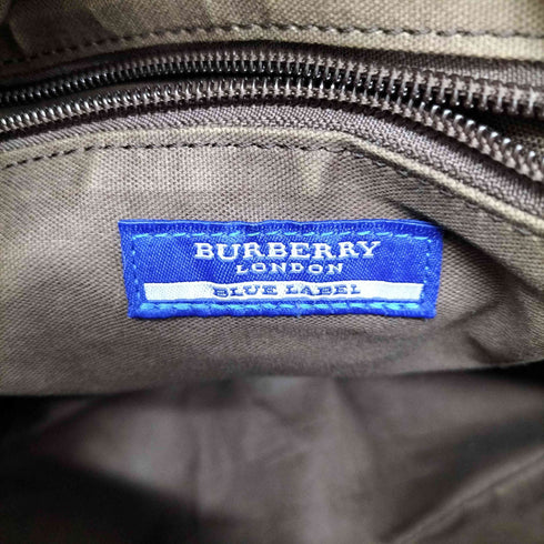 バーバリーブルーレーベル BURBERRY BLUE LABEL ホースロゴ 2WAY キャンバスショルダーバッグ レディース