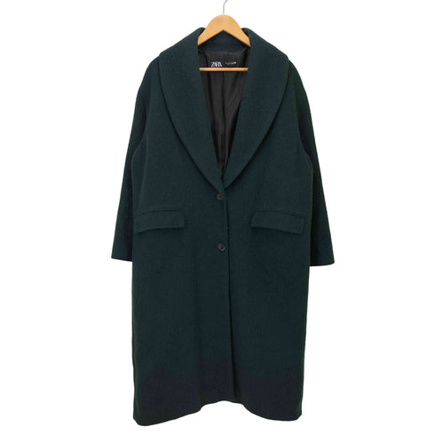 ザラ ZARA ショールカラー ウールロングコート レディース JPN:L