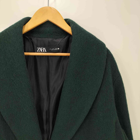 ザラ ZARA ショールカラー ウールロングコート レディース JPN:L