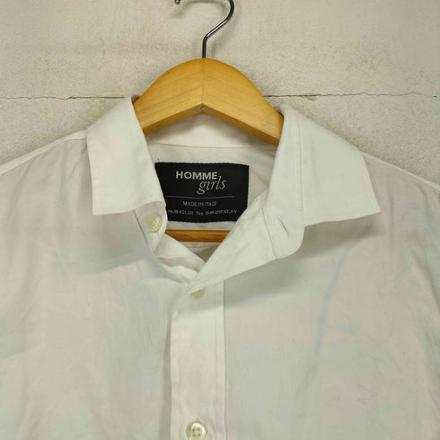 homme girls クロップド丈 開襟 L/S シャツ import レディース M