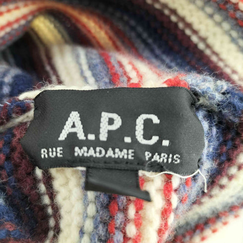 アーペーセー A.P.C. マルチボーダー ニット帽 メンズ S