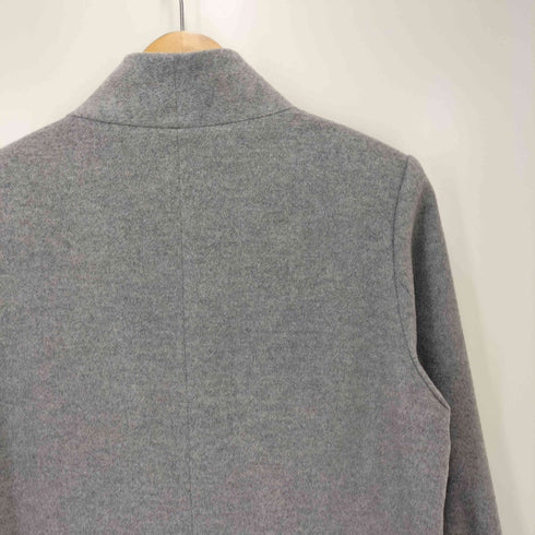 conpiacere カシミヤ混 ウール ノーカラーロングコート レディース LL