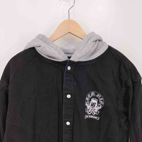 エージェムナイン AGEM/9 エンジェル刺繍 フード付き ダメージ デニムジャケット メンズ FREE