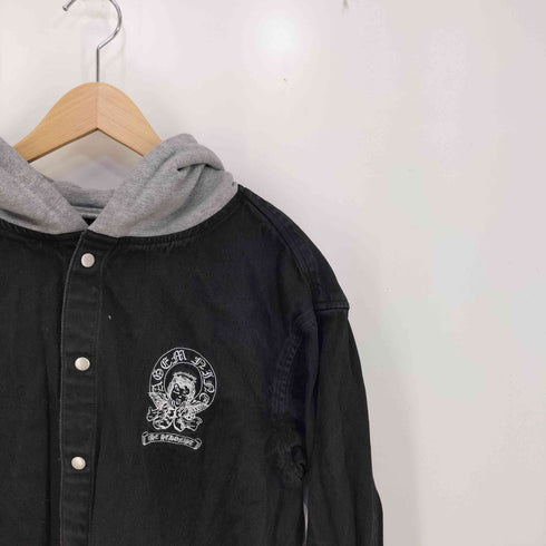 エージェムナイン AGEM/9 エンジェル刺繍 フード付き ダメージ デニムジャケット メンズ FREE