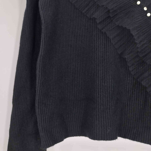 CAWAII 24AW 重なるようなチュールフリルとビジューのリブニットカットソートップス レディース