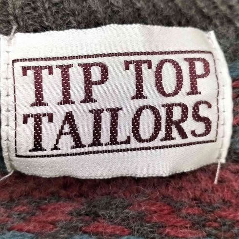 TIP TOP TAILORS 90S 総柄 アクリル ウール プルオーバー ニット メンズ import:L