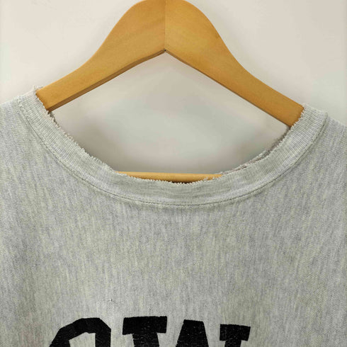 チャンピオン Champion 90S USA製 刺繍タグ REVERSE WEAVE リバースウィーブ IOWA 80 2段 アーチロゴ プリント スウェット 霜降り メンズ import:XL