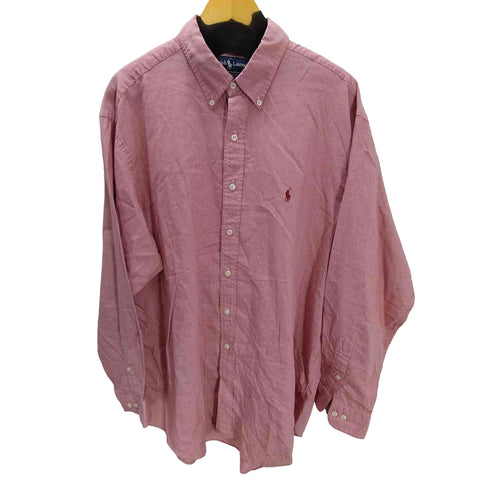 ラルフローレン RALPH LAUREN YARMOUTH ポニー 刺繍 ハングトゥース 千鳥格子 L/S ボタンダウン シャツ メンズ 17 1/2