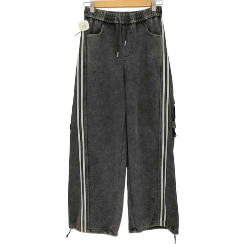 エージェムナイン AGEM/9 ウォッシュド加工 ライン スウェット カーゴパンツ メンズ