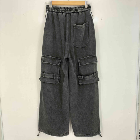 エージェムナイン AGEM/9 ウォッシュド加工 ライン スウェット カーゴパンツ メンズ