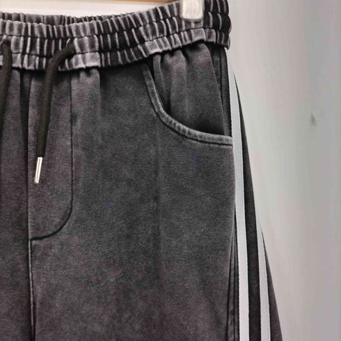 エージェムナイン AGEM/9 ウォッシュド加工 ライン スウェット カーゴパンツ メンズ