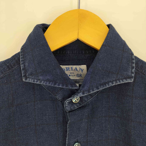 オリアン ORIAN イタリア製 SLIM FIT リネン コットン L/S シャツ メンズ 40/15 3/4