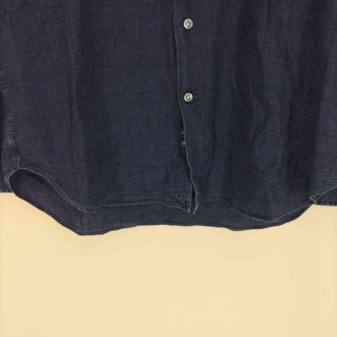 オリアン ORIAN イタリア製 SLIM FIT リネン コットン L/S シャツ メンズ 40/15 3/4