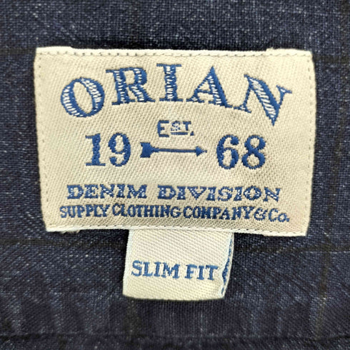 オリアン ORIAN イタリア製 SLIM FIT リネン コットン L/S シャツ メンズ 40/15 3/4