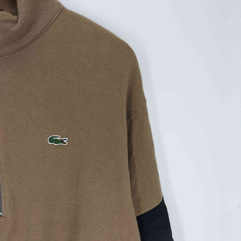 ラコステ LACOSTE 別注 HALF ZIP PULLOVER 鹿の子 ハーフジップ プルオーバー メンズ FR3 USA S