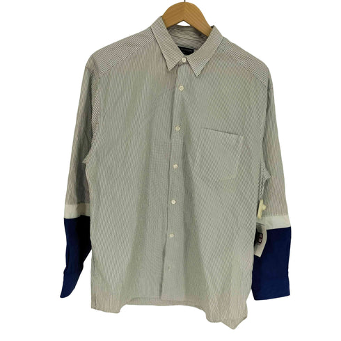 コムデギャルソンオム COMME des GARCONS HOMME AD2023 24SS 切替 L/S ストライプ シャツ メンズ JPN:S