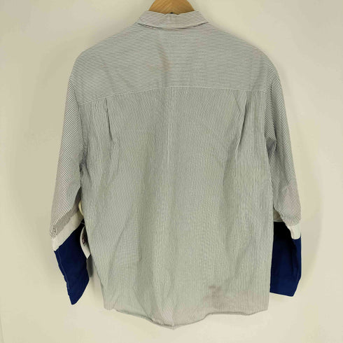 コムデギャルソンオム COMME des GARCONS HOMME AD2023 24SS 切替 L/S ストライプ シャツ メンズ JPN:S