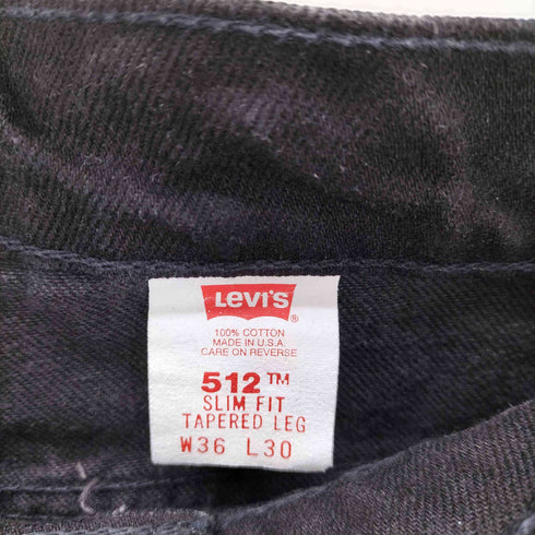 リーバイス Levis 90S USA製 ボタン裏 553 刻印 SLIM FIT TAPERED LEG 512 スリム テーパード スーパーブラック デニム パンツ デットストック 1995年製 メンズ W:336 L:30