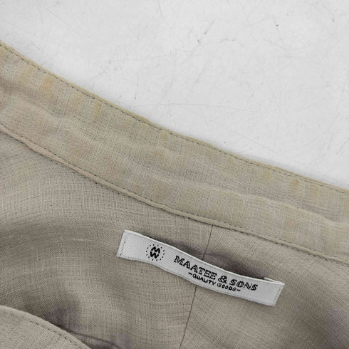 マーティーアンドサンズ MAATEE&SONS 23SS PULL OVER SHIRTS リネン プルオーバー シャツ メンズ JPN:2