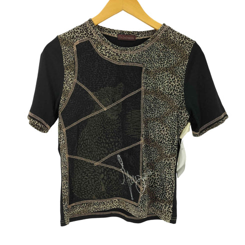 Y2K Calabaza レオパード ラインストーン トップス レディース FREE