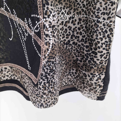 Y2K Calabaza レオパード ラインストーン トップス レディース FREE