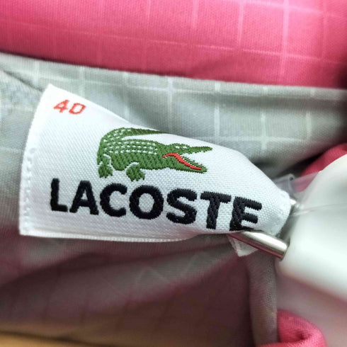 ラコステ LACOSTE シャドーチェック スタンドカラー ダウンジャケット レディース JPN:40