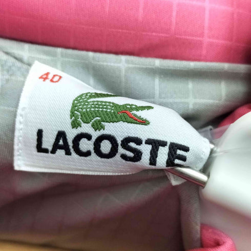 ラコステ LACOSTE シャドーチェック スタンドカラー ダウンジャケット レディース JPN:40