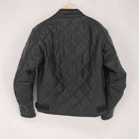 GENUINE Leather キルティングデザイン バイカージャケット ライダースジャケット メンズ JPN:L