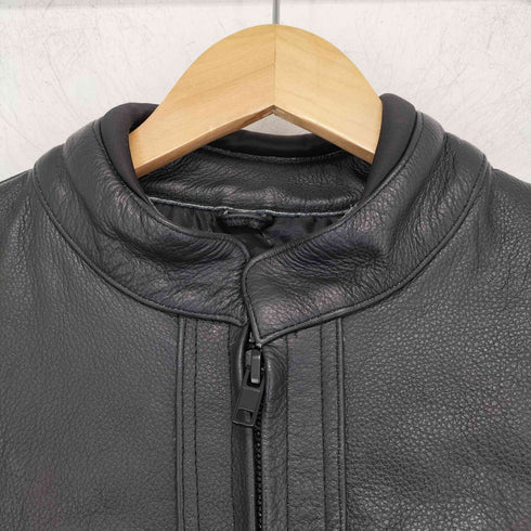 GENUINE Leather キルティングデザイン バイカージャケット ライダースジャケット メンズ JPN:L
