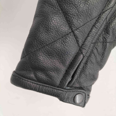 GENUINE Leather キルティングデザイン バイカージャケット ライダースジャケット メンズ JPN:L