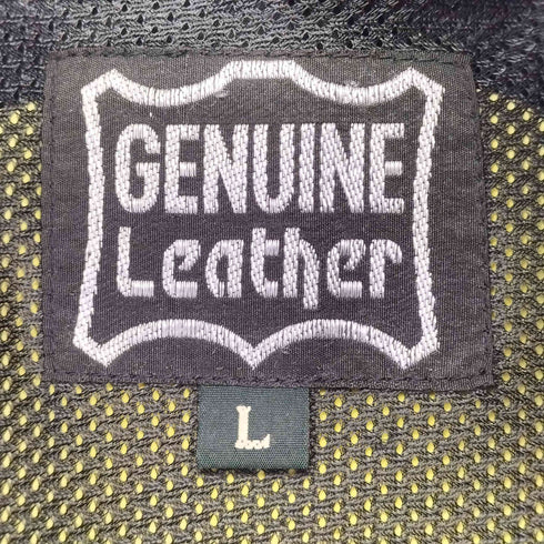 GENUINE Leather キルティングデザイン バイカージャケット ライダースジャケット メンズ JPN:L