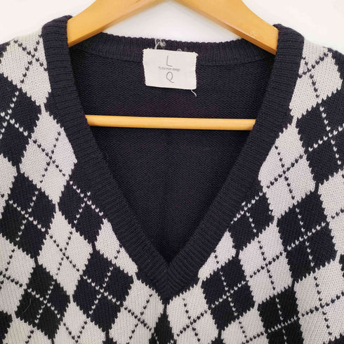 ワイズフォーメン Ys for men L.Q. Y'S FOR MEN アーガイル柄 Vネックニット メンズ
