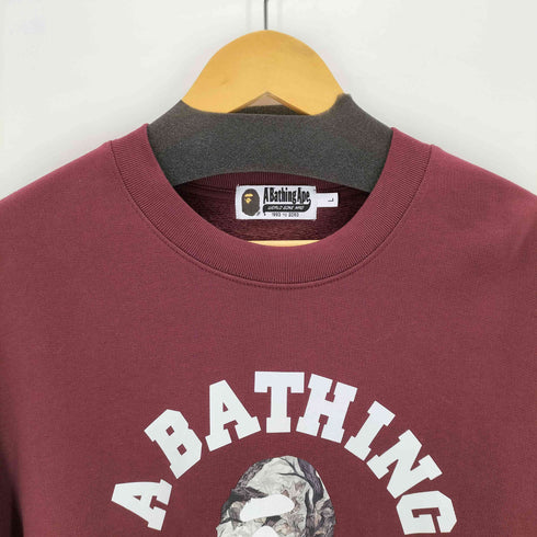 アベイシングエイプ A BATHING APE TREE EDGE CAMO COLLEGE RELAXED FIT CREWNECK SWEATSHIRT #1 メンズ import:L