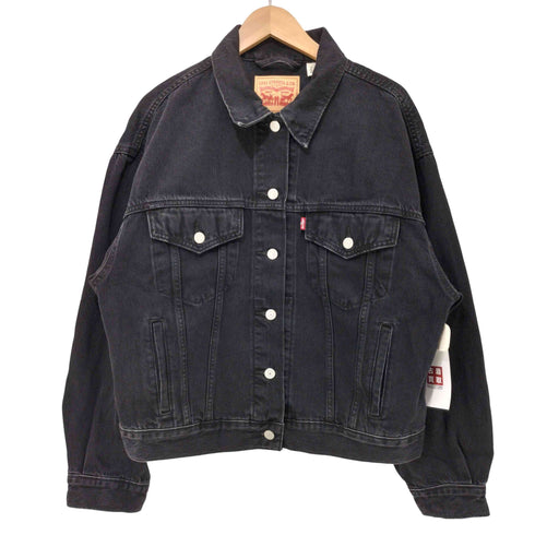 リーバイス Levis 90S TRUCKER トラッカージャケット ブラック デニム ジャケット レディース import:M
