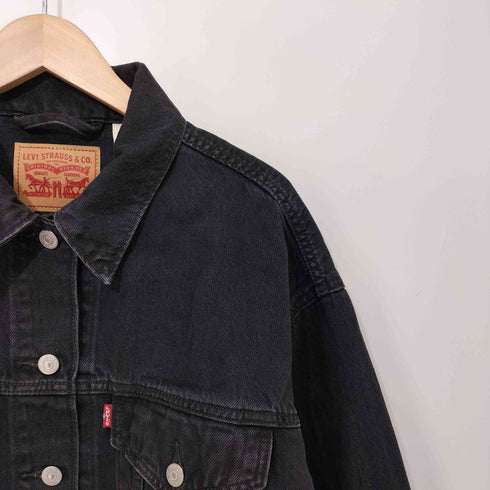 リーバイス Levis 90S TRUCKER トラッカージャケット ブラック デニム ジャケット レディース import:M